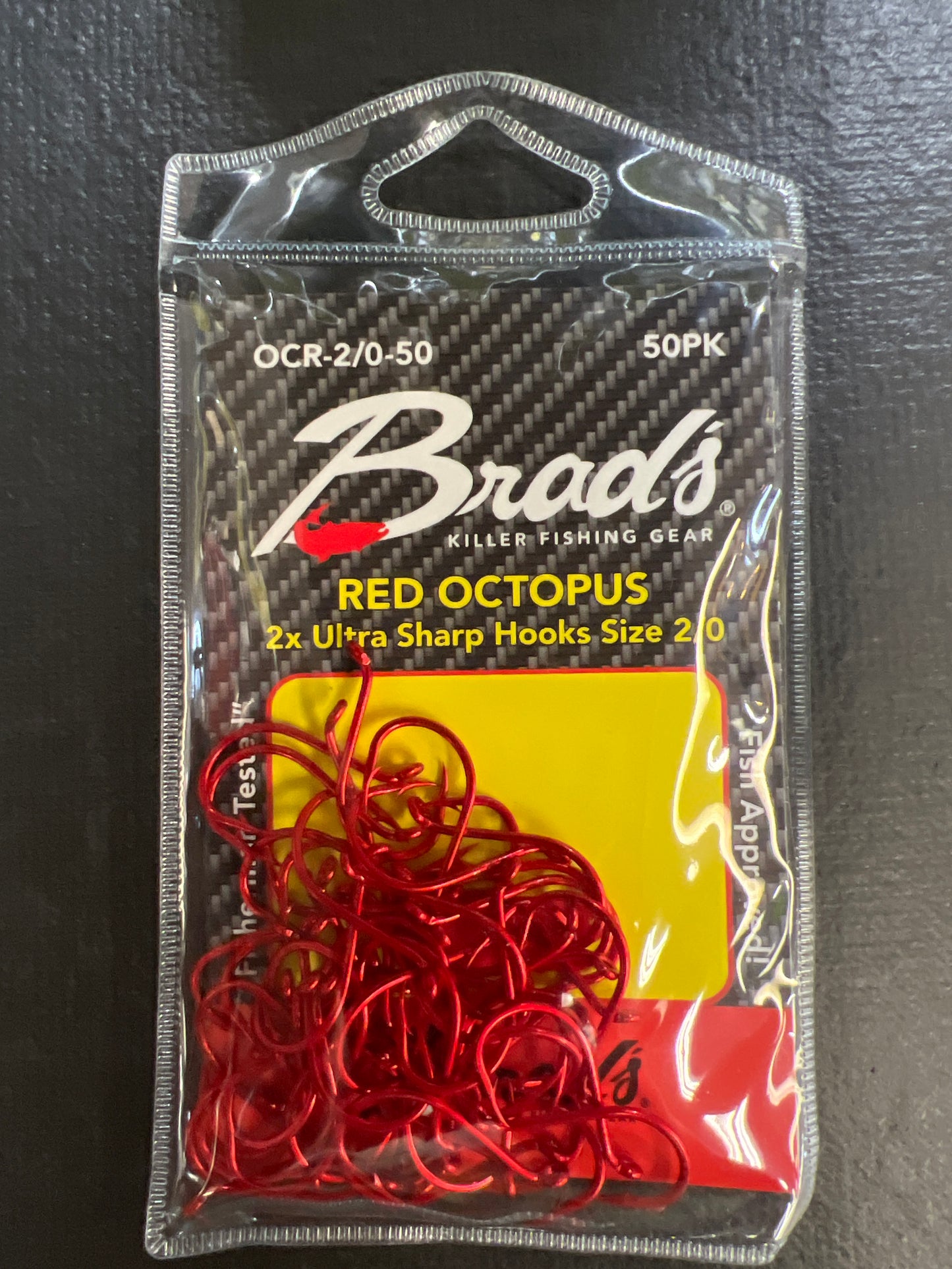 Brads Octopus Hooks Red