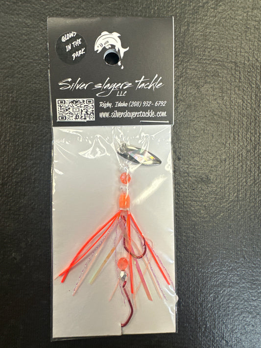 Silver Slayers skinny p fly neon orange
