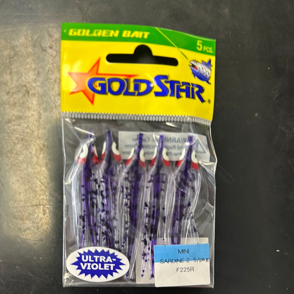 Gold Star mini sardine 2 (purple speckle)