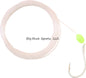 Gamakatsu Walleye Snelled Hook with Glowbead, Size 2,