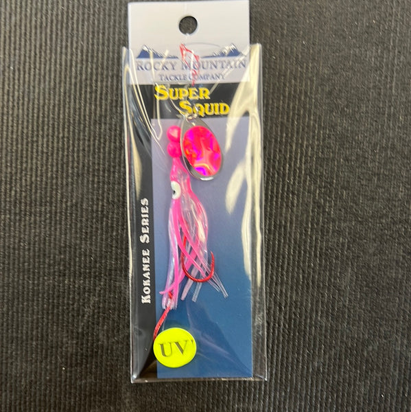 Rocky Mountain Tackle 1.5" Rigged Squid UV Pink