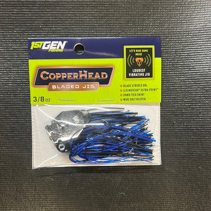 1st GEN Copper Head Bladed Jig 3/8oz Black/Blue