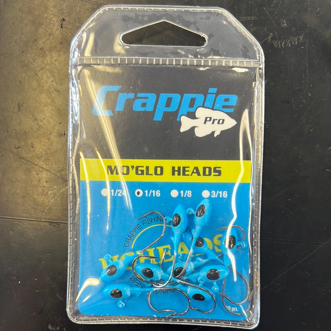 Crappie Pro 1/16oz overbite jig Blue Glo