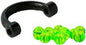 SIMON PLASTIC EZ SPIN CLEVIS #2(6),BLACKW/CHARTREUSE BEADS