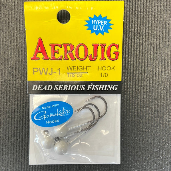 Aero Jig 1/8oz Pearl White Worm Keeper