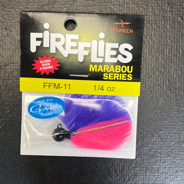 Marabou Steelhead Jig 1/8oz   Purple/ Pink with red glow stick