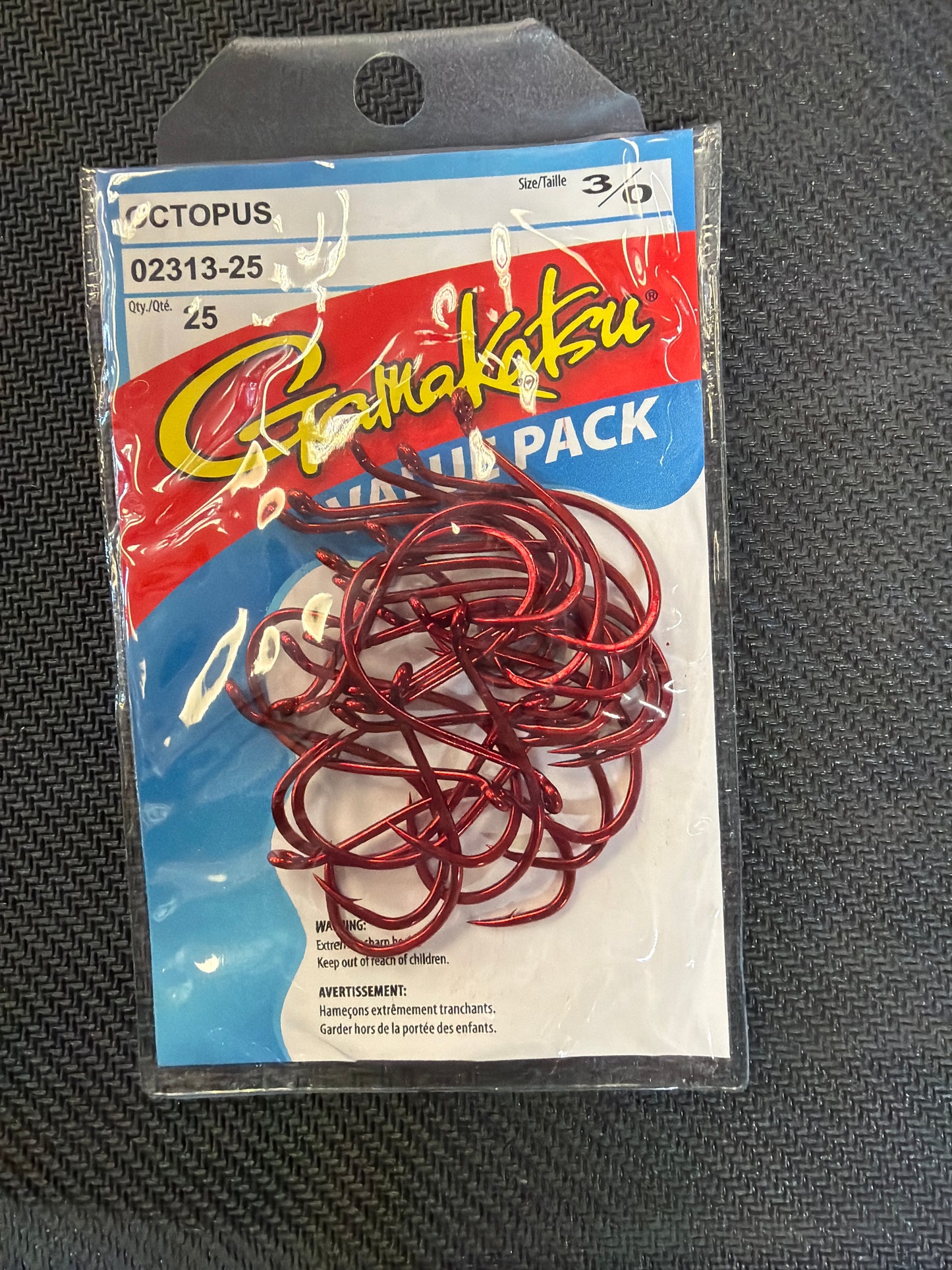 Gamakatsu 2/0 octopus red 25 pack