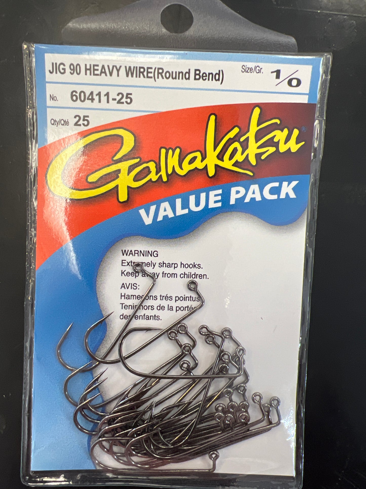 Gamakatsu 1/0 Jig 90 Heavy Wire Round Bend
