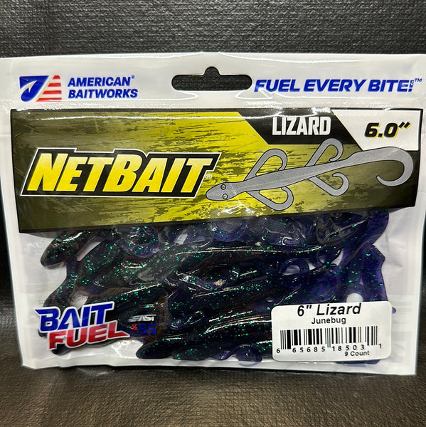 Net Bait 6” lizard Junebug