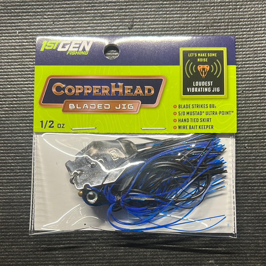 1st GEN Copper Head Bladed Jig 1/2oz Black/Blue