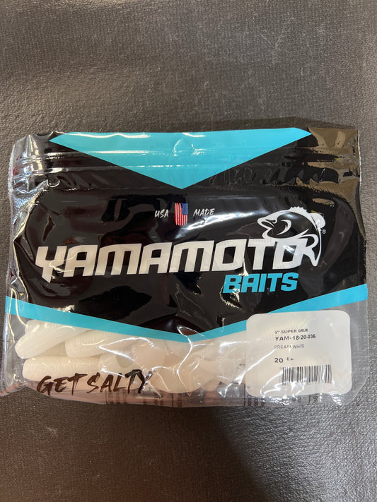 Yamamoto 5" Super Grub Cream White