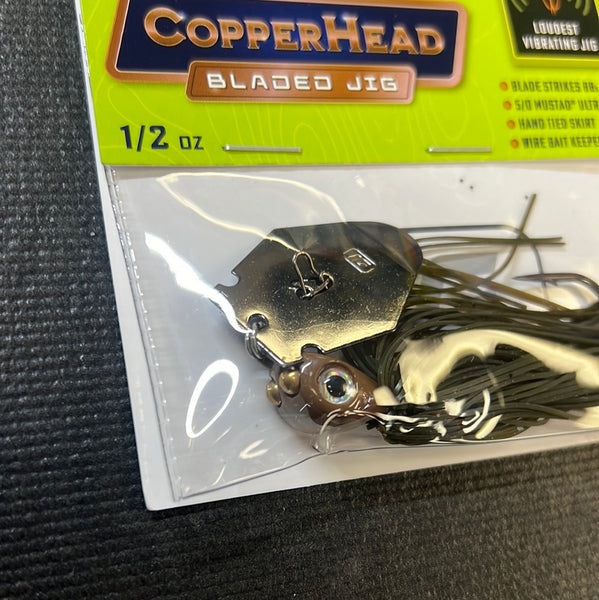 1st GEN Copper Head Bladed Jig 1/2oz Green Pumkin