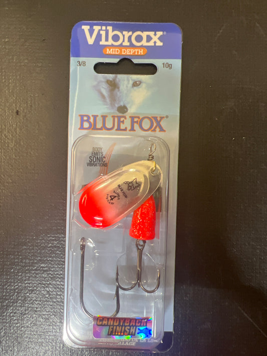 Blue Fox 3/8oz Vibrax Orange, Chartreuse, Chartreuse Candy