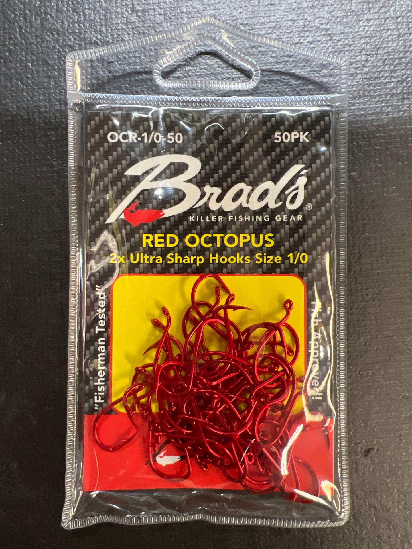 Brads Octopus Hooks Red