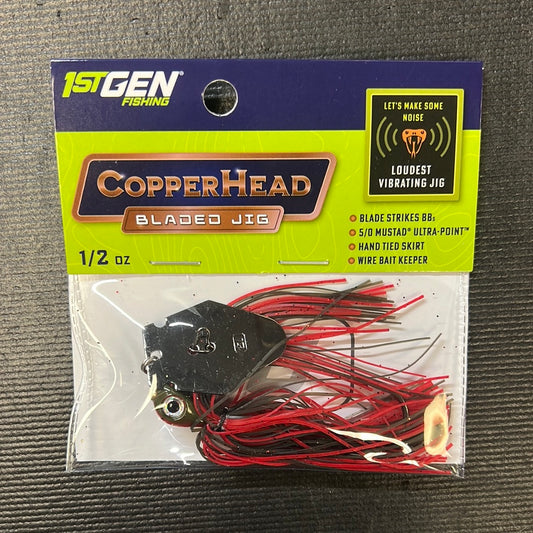 1st GEN Copper Head bladed Jig 1/2oz Brown Fire