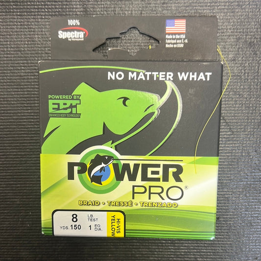 Power Pro Hi-vis Yellow 8lb test 150yrds