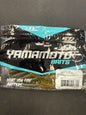 Yamamoto 4” double tail green pumpkin black flake