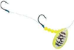 YBAT WALLEYE ELITE #2,UV CHART TIGER(Size 2 Tandem Hook Lure)