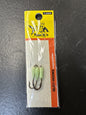 MACK'S #4 GLO HOOKS (3), MAGGOT WHITE