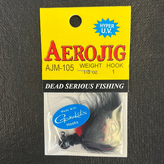 Aero Jig 1/8oz Black/ Flame/Black