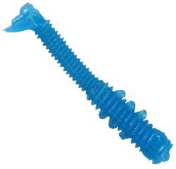 SP 1.5" TINY WORM (10),BLUE GLOW