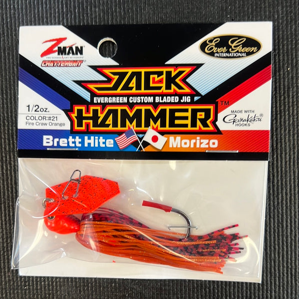 Z Man Jack Hammer 1/2oz Fire Craw Orange Blade