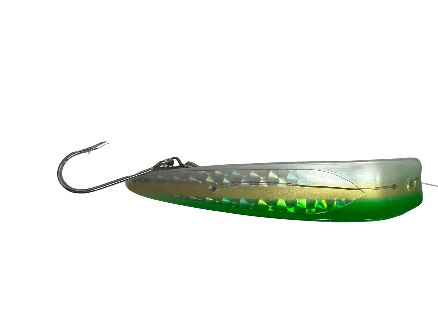 #198 Pearl Dark Green Gold Stripe