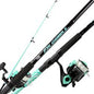 Okuma Seafoam fin chaser combo spinning rod 2pc 6.6' Medium Action