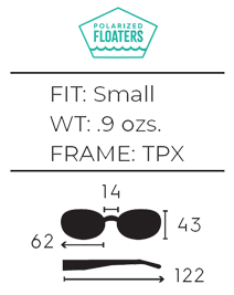 Rafter Floating Sunglasses MT Black/ Smoke