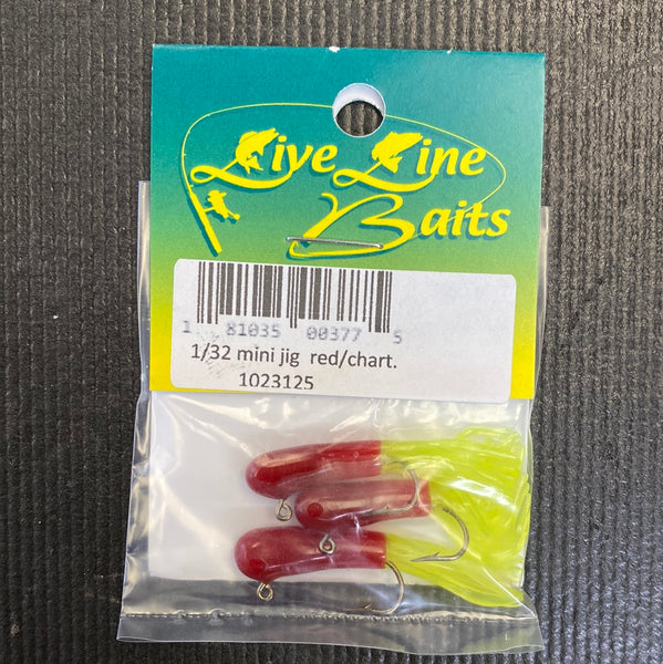 Live line mini jig Red/ Chartreuse