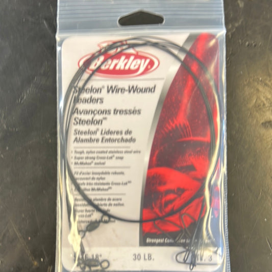 Berkley steeling leader 30lb 18” black