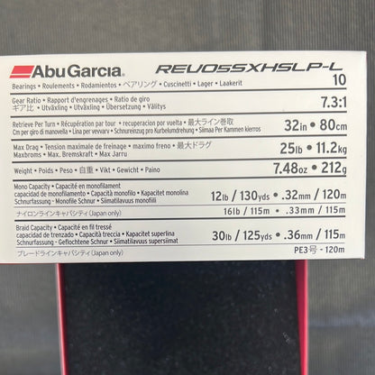 Abu Garcia Casting Reel Revo5SXHSSLP-L Left Hand