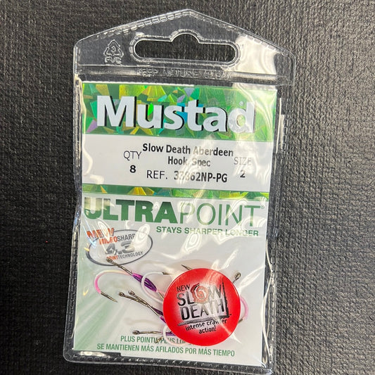 Mustad Slow Death Hook size 2 "Purple Glow