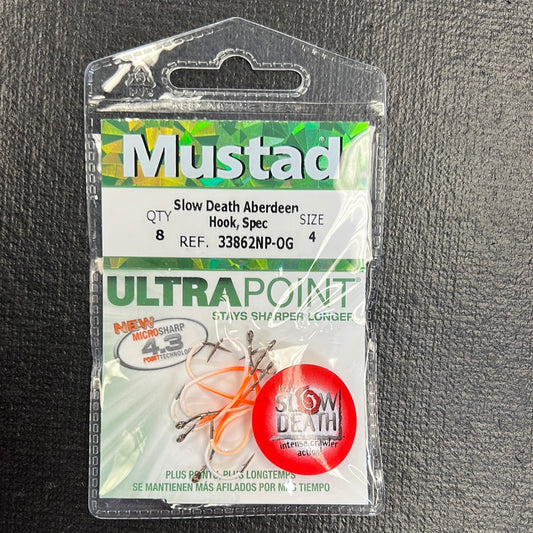 Mustad Slow Death Hook size 4 "Orange Glow"