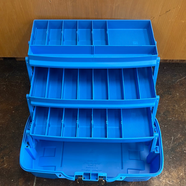 Plano Three Tray Box Blue/ Grey