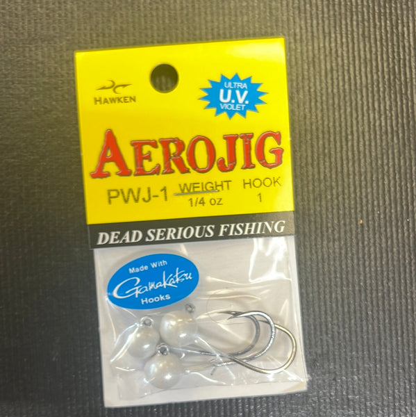 Hawken Aerojig 1/4oz jig head Pearl White