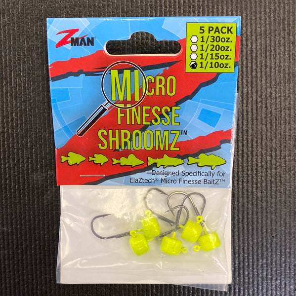 Zman Micro Finesse Shroomz 1/10oz Chartruse