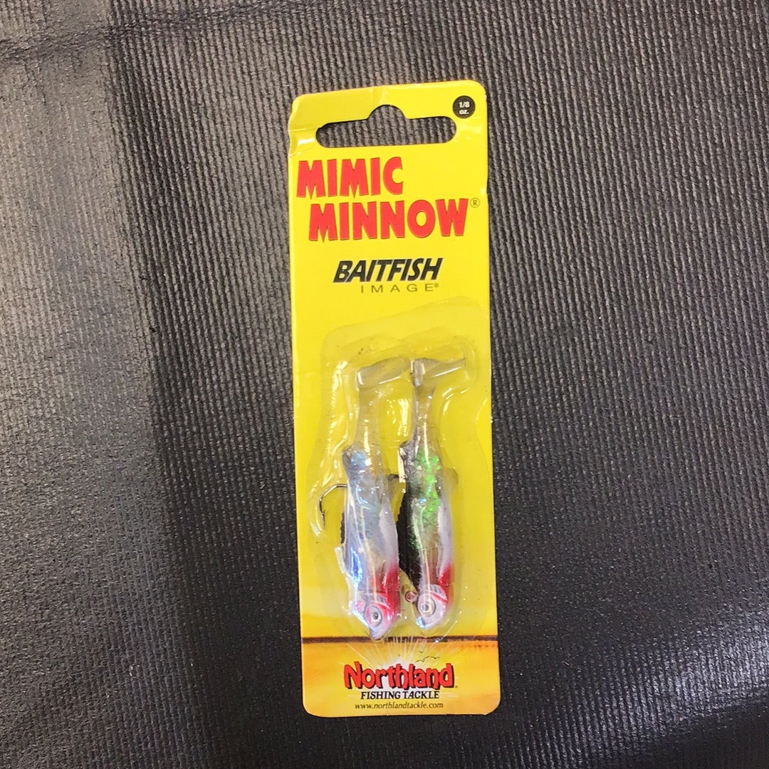 Northland mimic minnow shad, swim bait, 2 1/8”, 1/8oz, sz1 hook, silver shiner