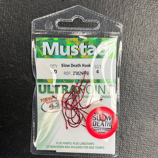 Mustad Slow Death Hook size 4 Red