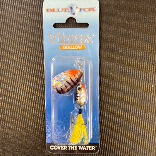 Blue Fox Vibrax Shallow 3/16oz Brown/Yellow