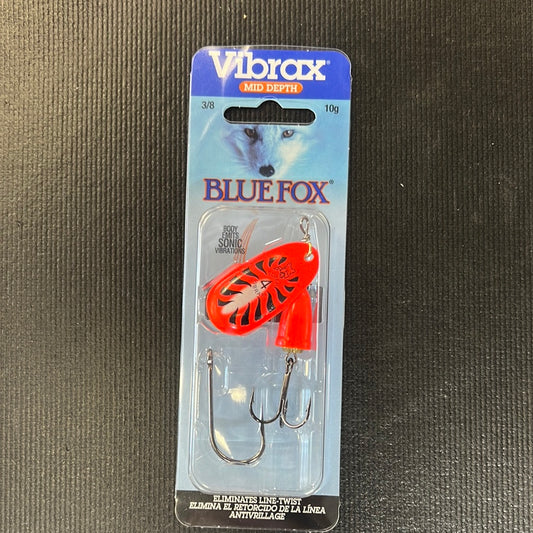 Vibrax Blue Fox 3/8 Red Tiger Painted