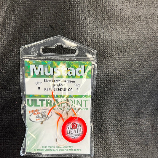 Mustad Slow Death Hook size 2 "Orange Glow"