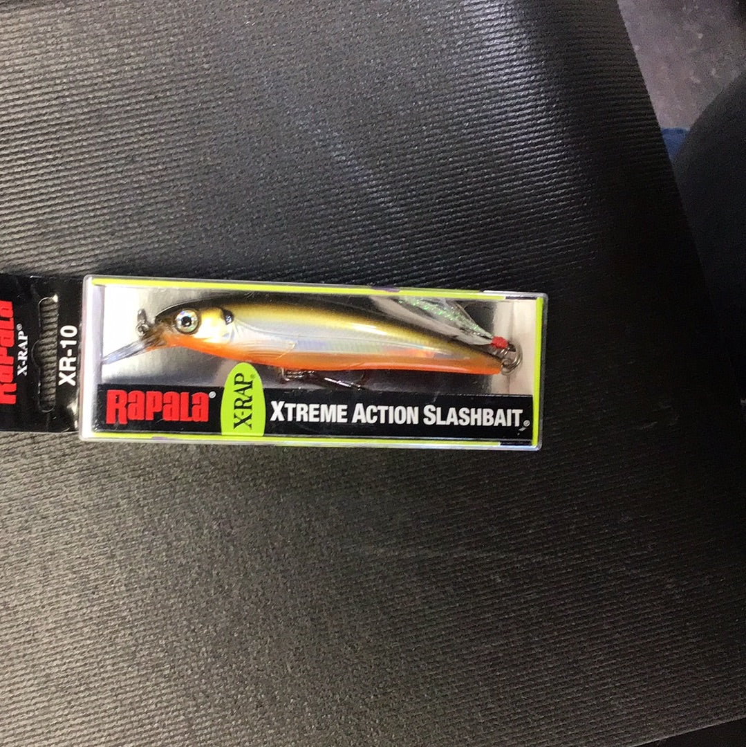 Rapala x-rap jerk bait 4” Tennessee olive Shad suspending