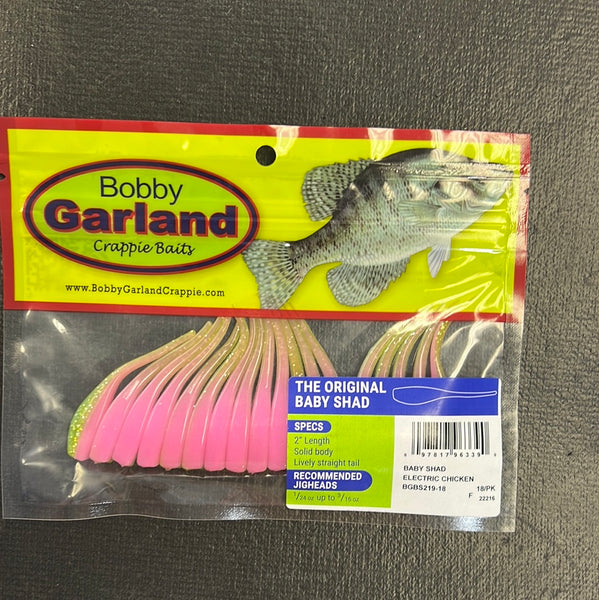 Bobby Garland 2 Baby Shad Electric Chicken – Superfly Flies