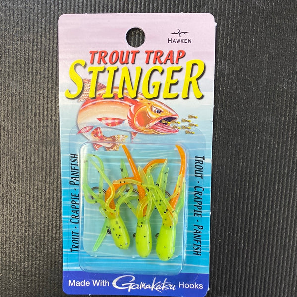 Trout Trap Stinger jig 1/32oz Chartruse / Orange Tail