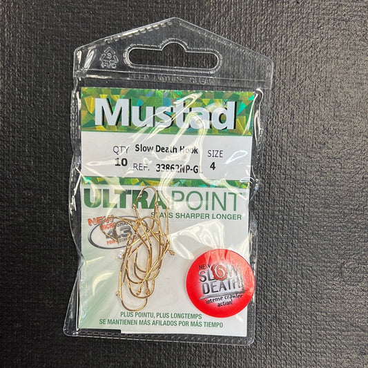 Mustad Slow Death Hook size 4 "Gold"