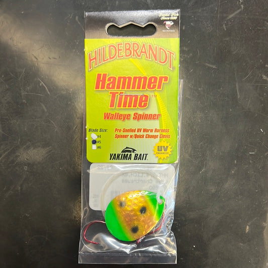 Hildebrandt Hammer Time Walleye Spinner Lime Chartreuse