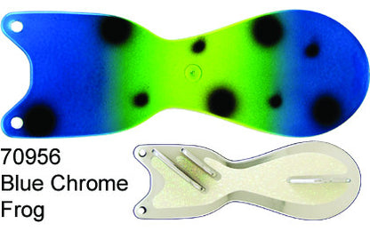 Spin Doctor 10" Flasher (Blue Chrome Frog Glow)