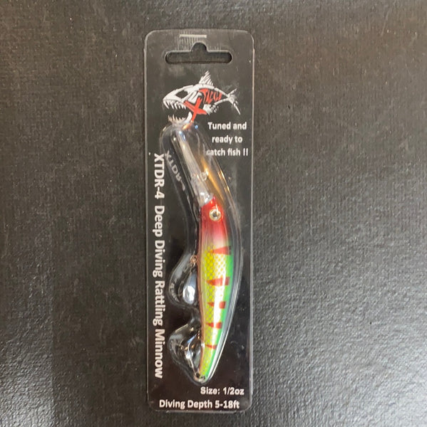 XTackle 4" Metallic Red Hot Tiger