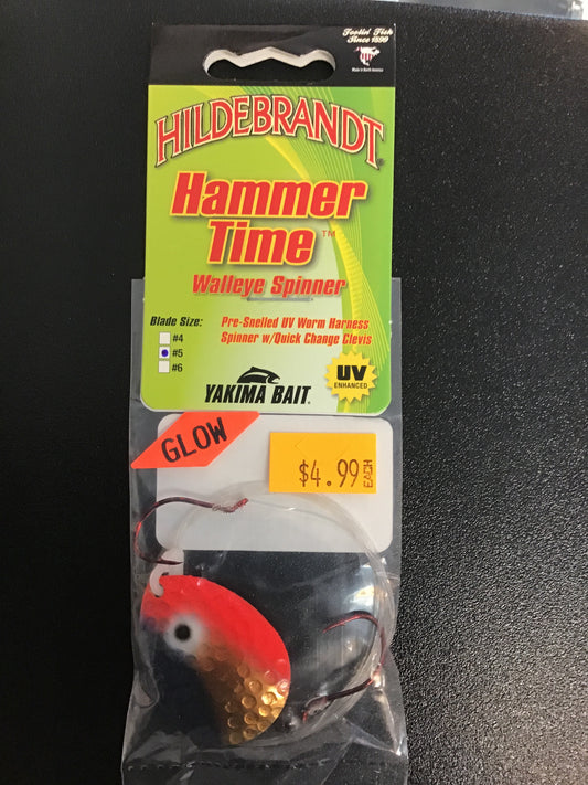 Hildebrandt hammer time walleye spinner copper blue gill